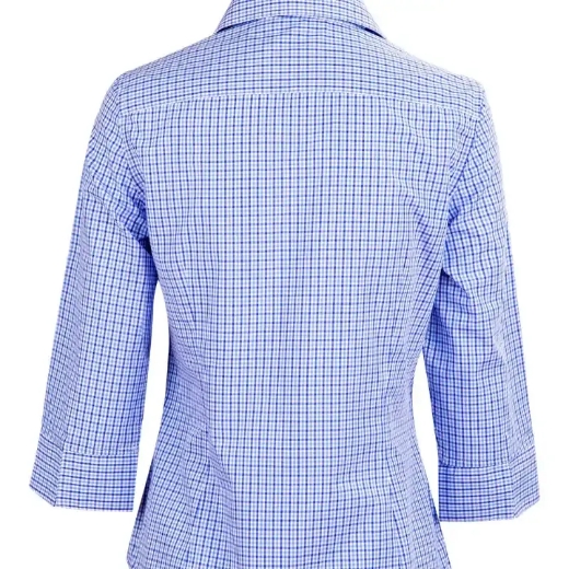 Picture of Winning Spirit, Ladies Gingham 3/4 Sleeve Shirt